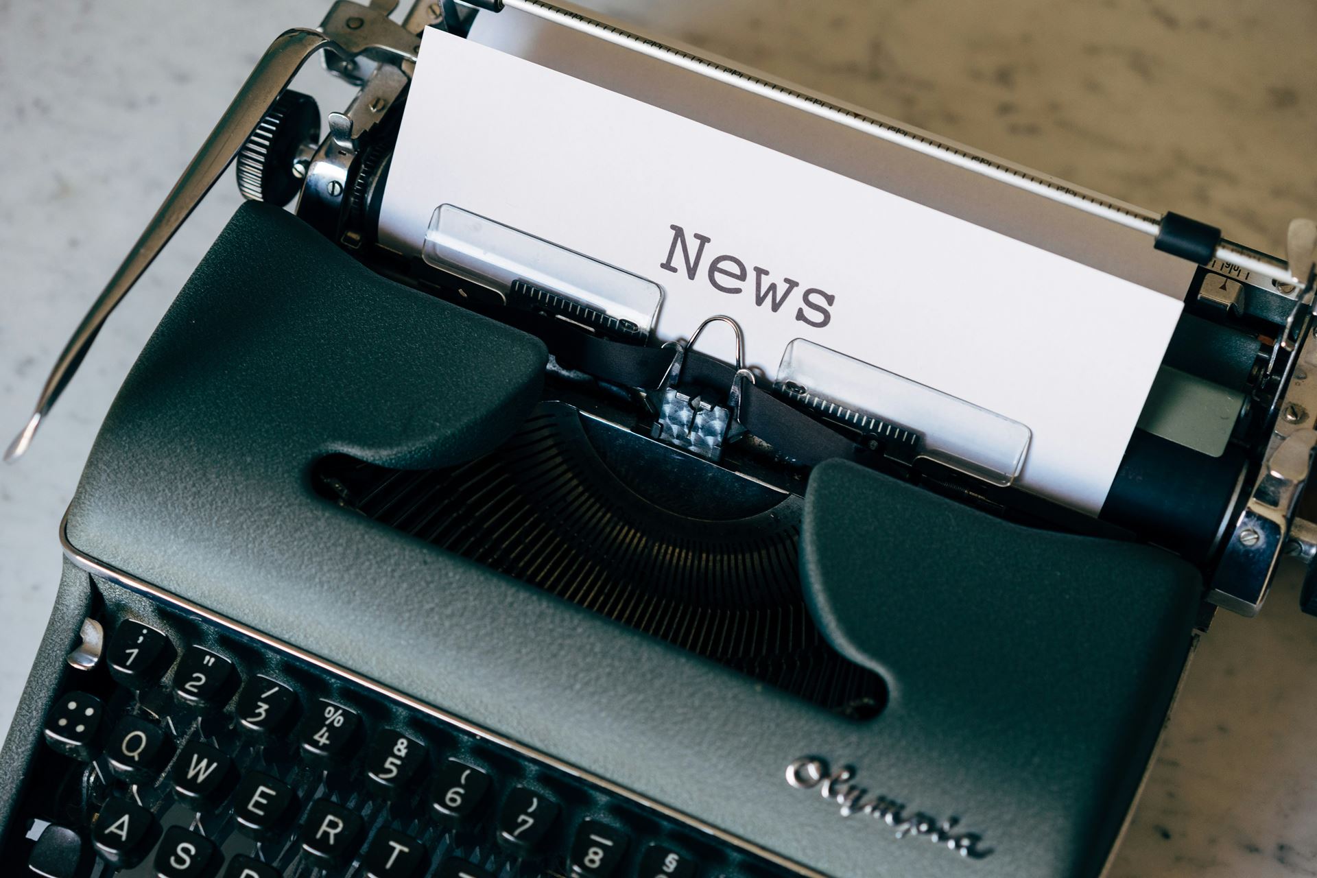 News being typed